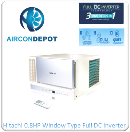 HITACHI Window Inverter Full DC 0.8 HP – Aircondepot Inc.